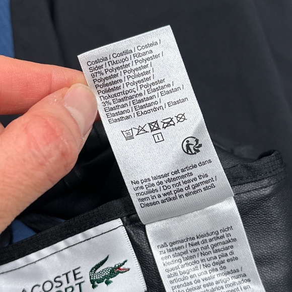 Lacoste Novak Djokovic Blue Black Windbreaker Training Jacket Mens XL - Picture 11 of 13